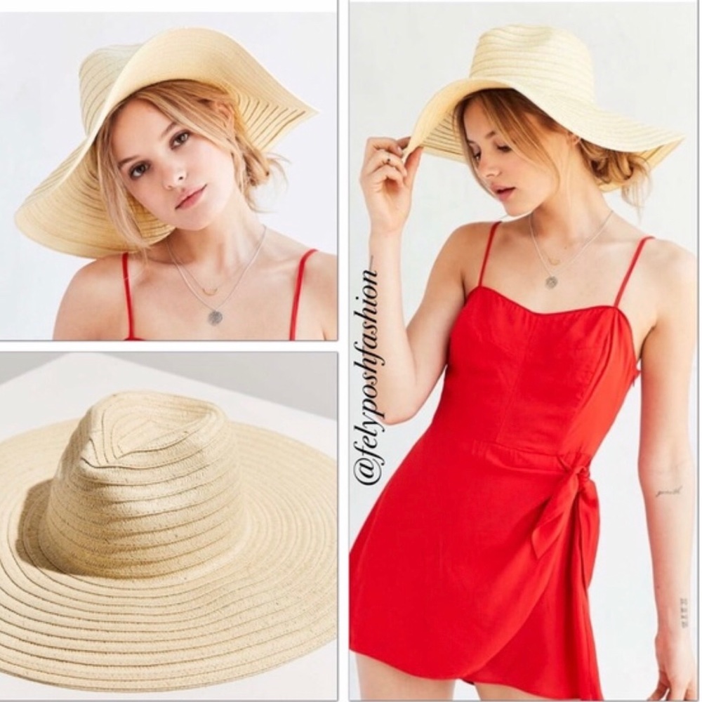 Urban Outfitters UO striped oversized floppy hat